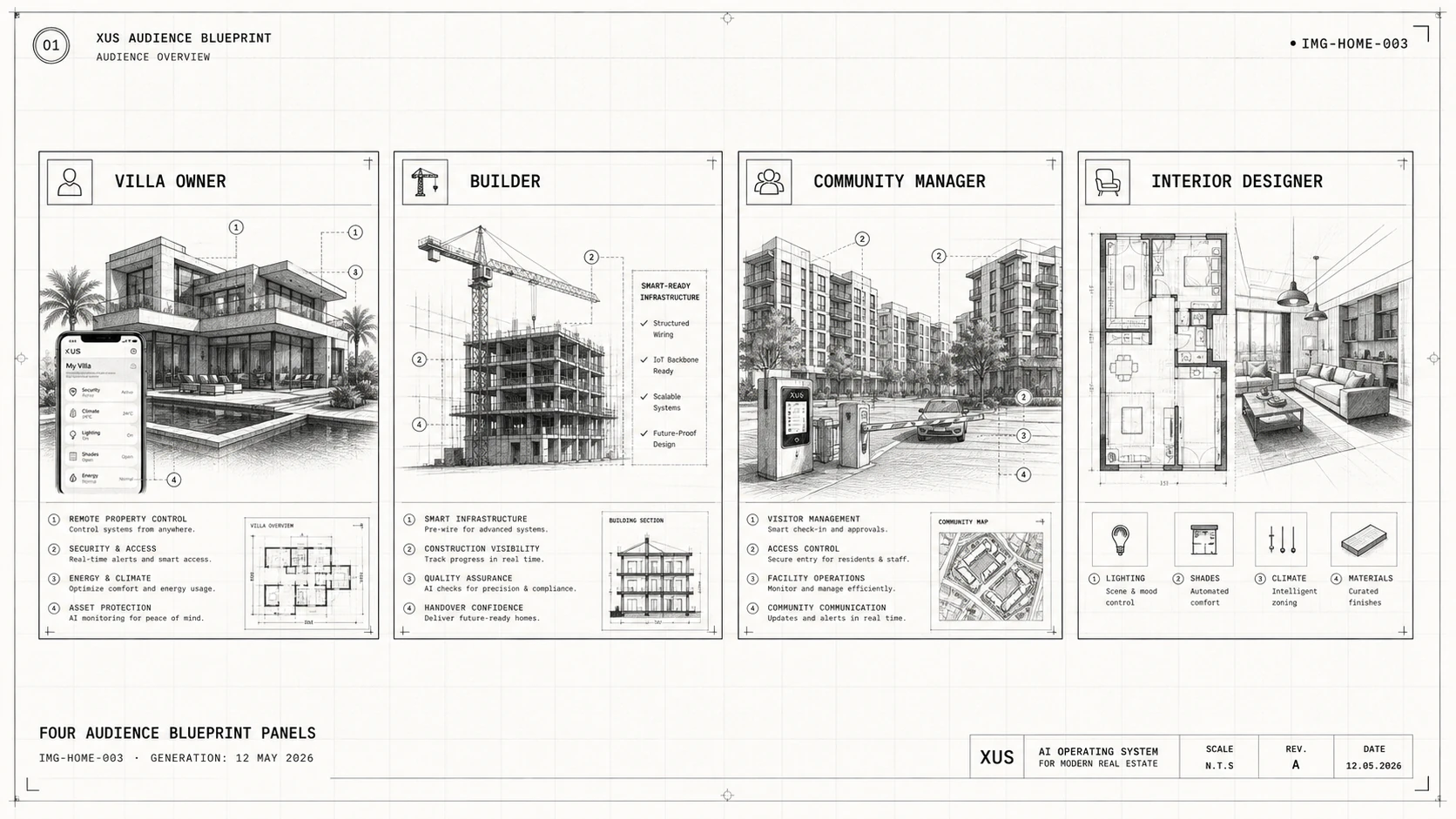 Four Audience Blueprint Panels