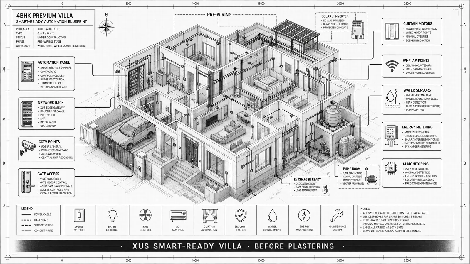 New villa smart-ready automation blueprint